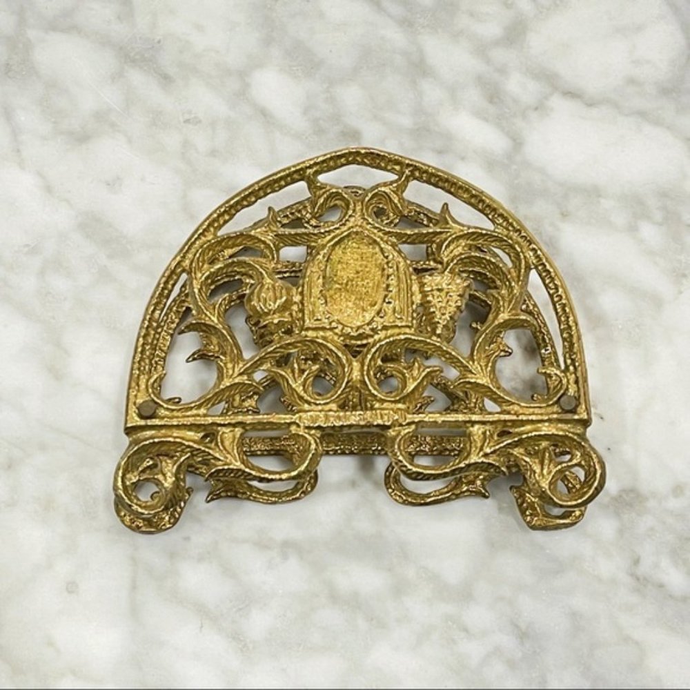 ✨Vintage Brass Luxurious Mail / Napkin Holder - Picture 3 of 3